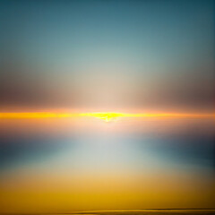 Fototapeta na wymiar Beautiful sea or ocean landscape at sunset or sunrise, Generative AI