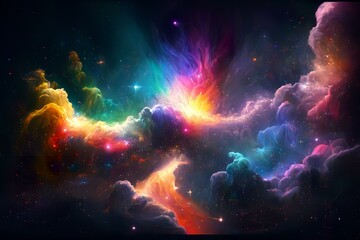 Naklejka na ściany i meble The galaxy in RGB color