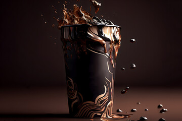 Painting of an Abstract Cup of Coffee