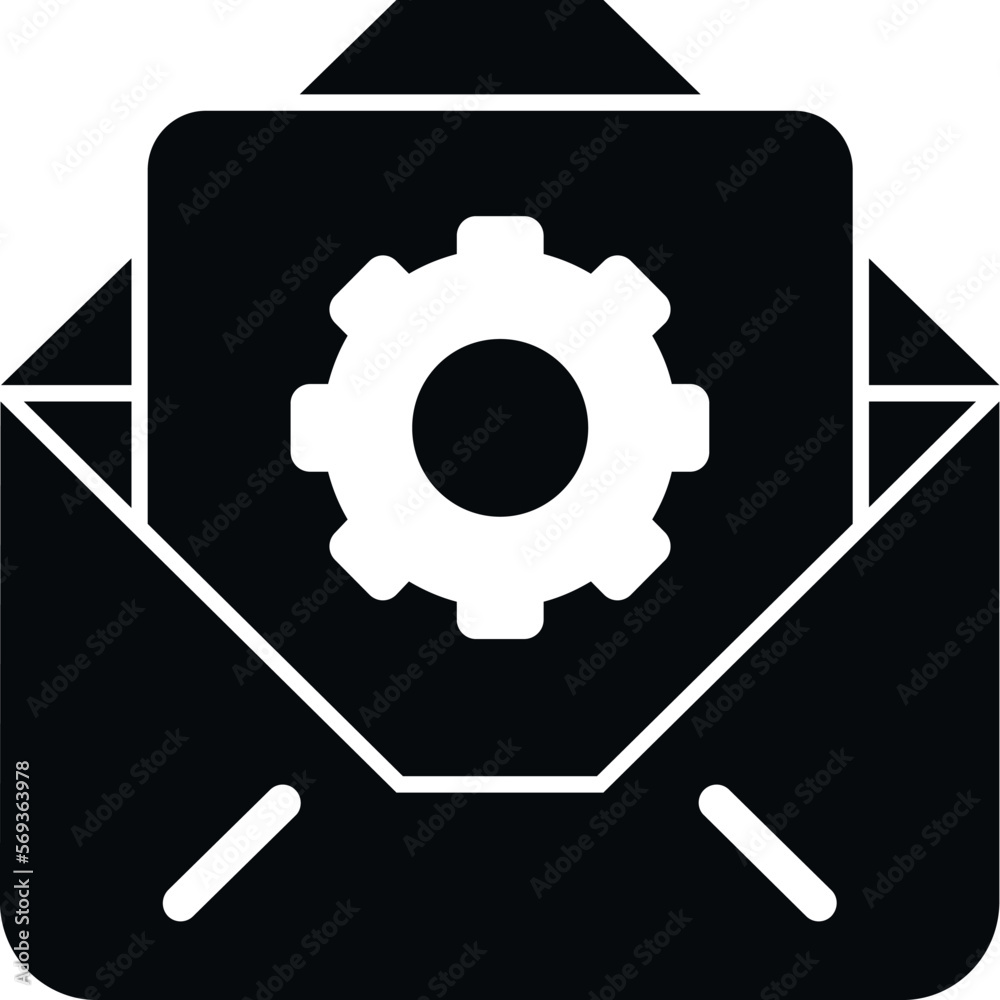 Poster mail technical icon simple vector. data support. paper manual