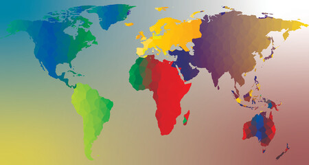 Fototapeta na wymiar abstract world map