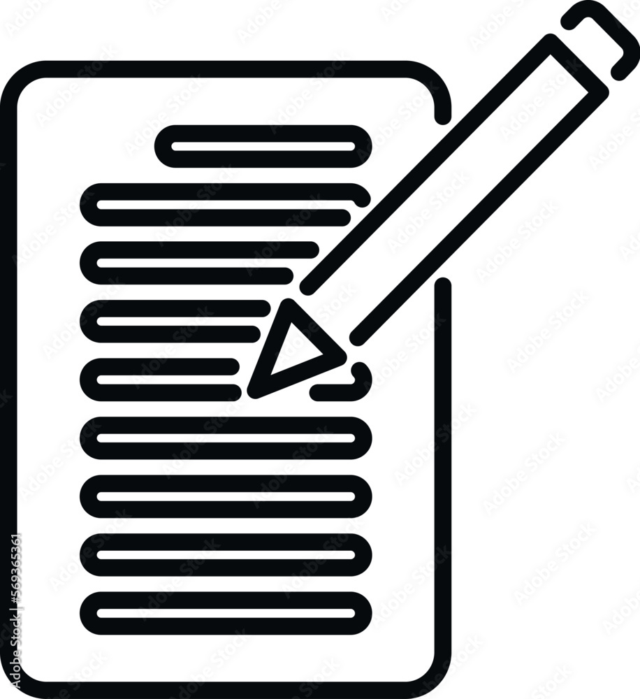 Poster write technical document icon outline vector. paper manual. help project