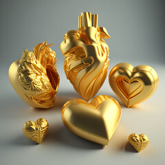 Gold Heart 01