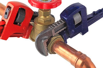 Wrenches ,Plumbing pipework and compression fittings transparent png