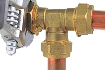 Wrench ,Plumbing pipework and compression fittings transparent png