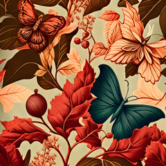 Fototapeta premium seamless floral pattern