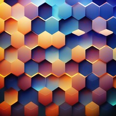 Colorful Hexagon Abstract Background