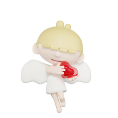 cute cupid hugging love