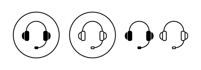 Headphone icon vector for web and mobile app. headphone sign and symbol