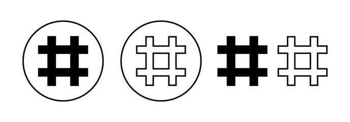 Hashtag icon vector for web and mobile app. hashtag sign and symbol