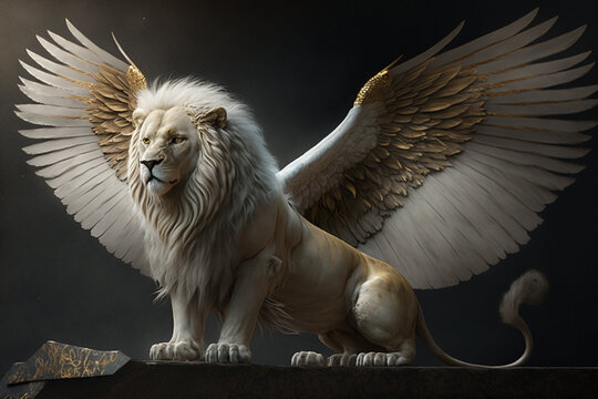 A lion with wings