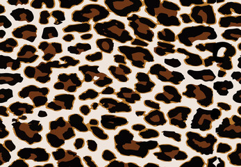 Seamless illustration leopard texture, leopard fur, leopard skin.