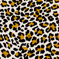 Seamless illustration leopard texture, leopard fur, leopard skin.