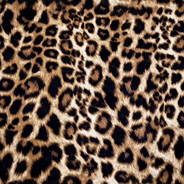 Seamless illustration leopard texture, leopard fur, leopard skin.