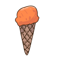 vector ice cream illustrations drawn by hand isolated on background - Vector doodle