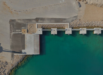 Equipment and parts of a ferry port