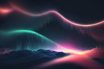 Northern lights digital art lines background wallpapers