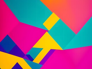 abstract colorful background with triangles created with Generative AI technology