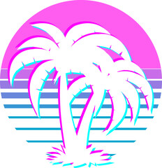 Fototapeta na wymiar Palm tree png graphic clipart design