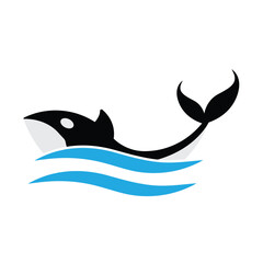 killer whale orca logo vector illustration
