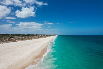 Aerial view of the stunning City Beach coastline in Perth, Western Australia