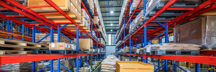 Banner image of logistics warehouse interior