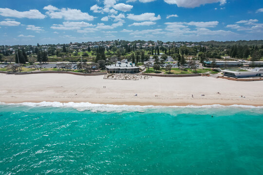 Aerial view of the beach and coastline at City Beach in Western Australia