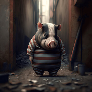 dirty litte pig boy generated by ai