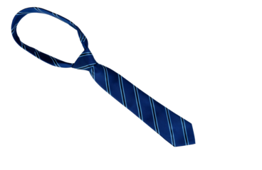 Blue tie for fathers day holiday concept on transparent background 