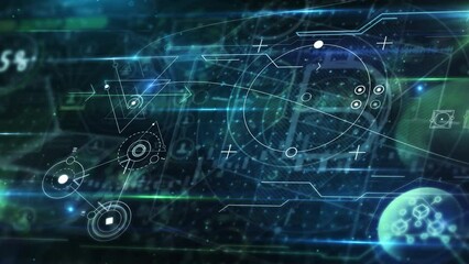 Animated space of cryptocurrency and digital art. - Powered by Adobe