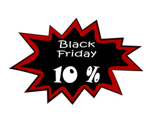 Friday promo discount % label