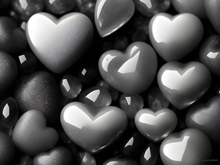 Heart shaped polished stones