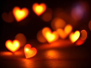 Valentine heart shaped lights 