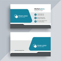 Clean Business Card Template Vector Design