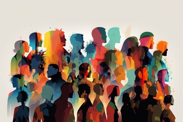 The Pulse of the Crowd: An Abstract Vector Illustration - obrazy, fototapety, plakaty