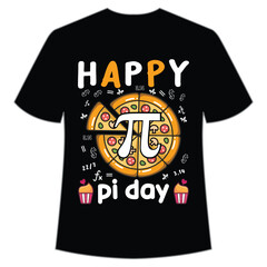 Happy Pi day Happy Pi day shirt print template, Typography design for Pi day, math teacher gift, math lover, engineer tees, elementary teacher gift - obrazy, fototapety, plakaty