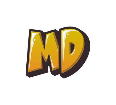 recommend clip art: Vector Logo Graffiti Handlettering Initial Letter MD