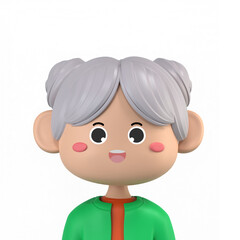 3d cute avatar female corporate woman isolated illustration