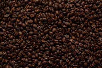 texture of coffee beans - Fresh coffee bean background