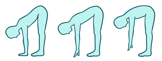 立位前屈、体が硬い、柔らかい、普通の人、種類、色
