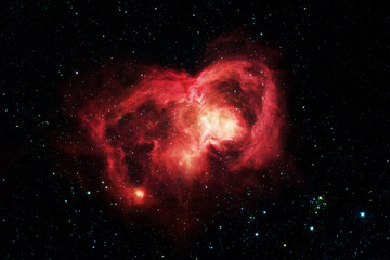 Bright, beautiful space nebula. Elements of this image furnished by NASA