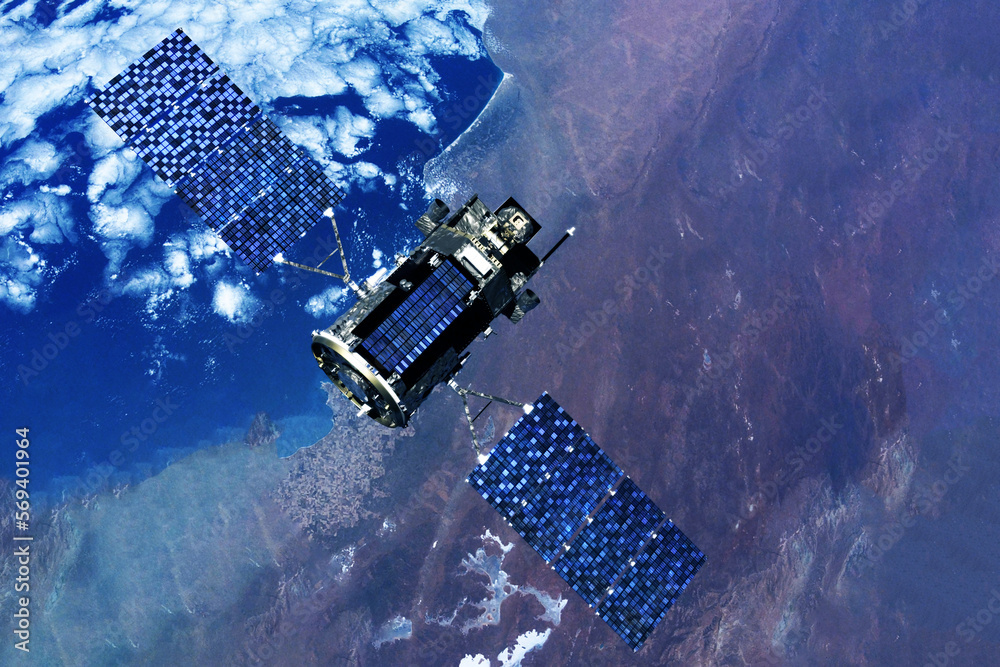 Canvas Prints space satellite above the earth in space. elements of this image furnished by nasa