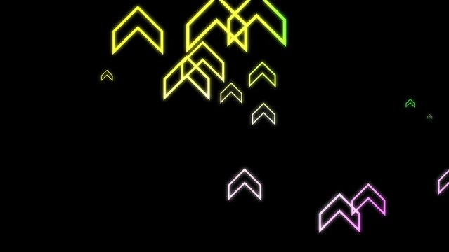Glowing chevron animation.Just drop it into your project. Alpha channel included. 