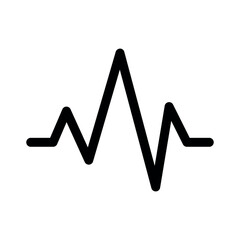 Pulse icon on white background. Medical Icons. Linear style sign for mobile concept and web design. Vector Illustration