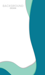 Vertical background 3D abstract background and paper cut shapes.