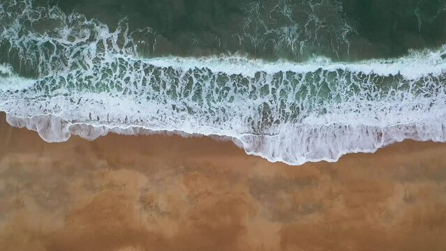 Beach And Waves Aerial View HD
