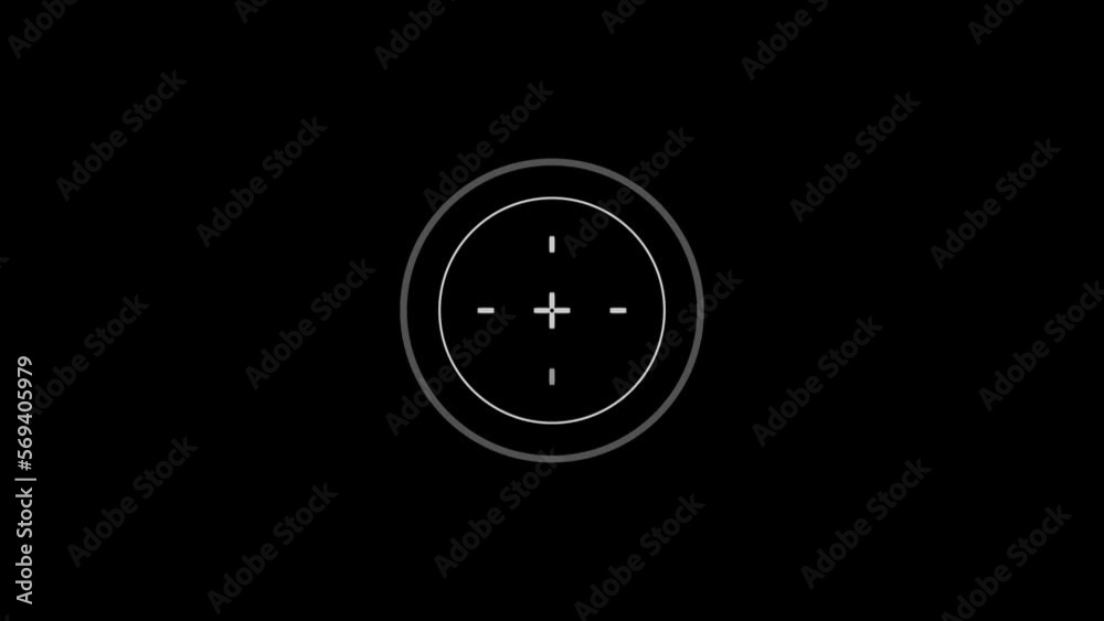 Canvas Prints animated hud infographic element crosshair target in a circle.
