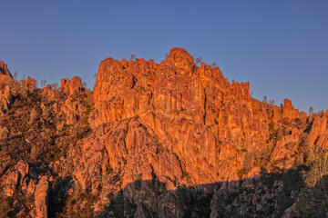 Pinnacles National Park Rock Formations During Morning Golden Hour