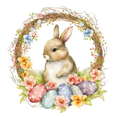 Colorful Easter Bunny Wreath Bundle