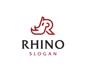 Letter R Rhino Logo
